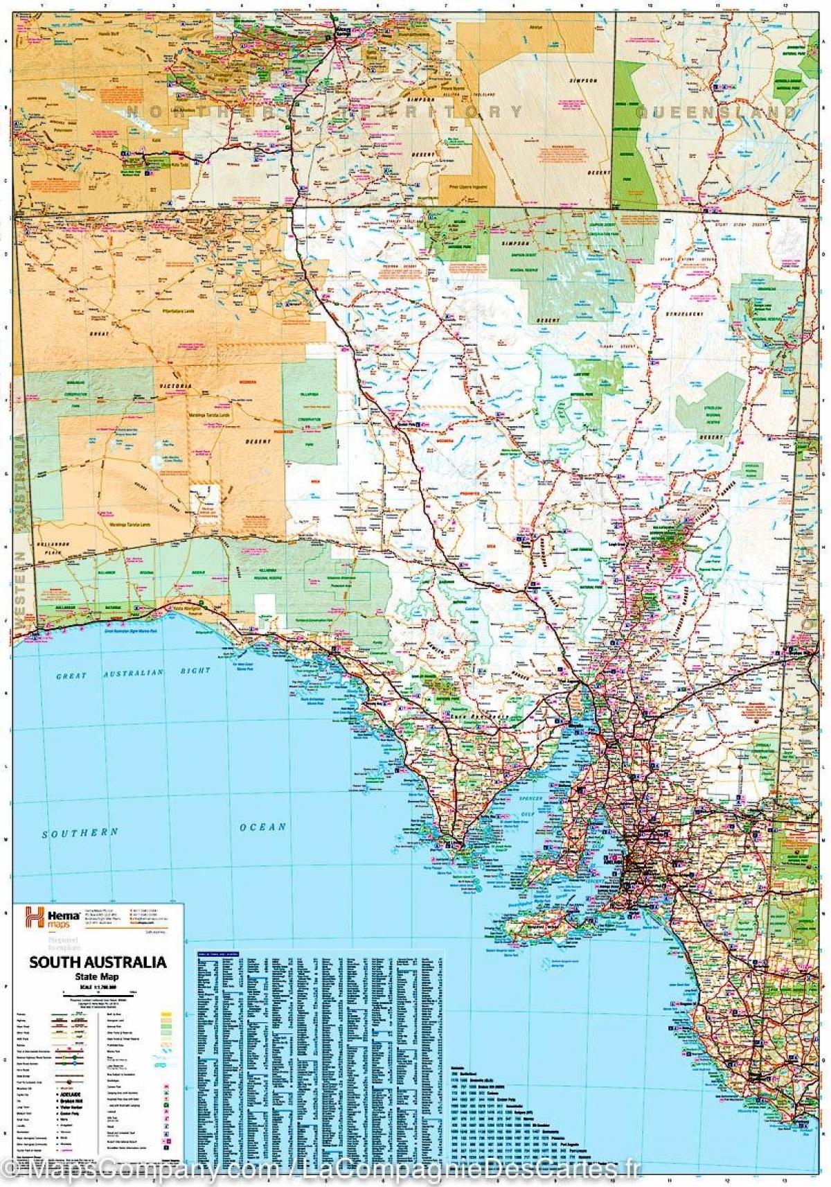 harta e jugut, Australi