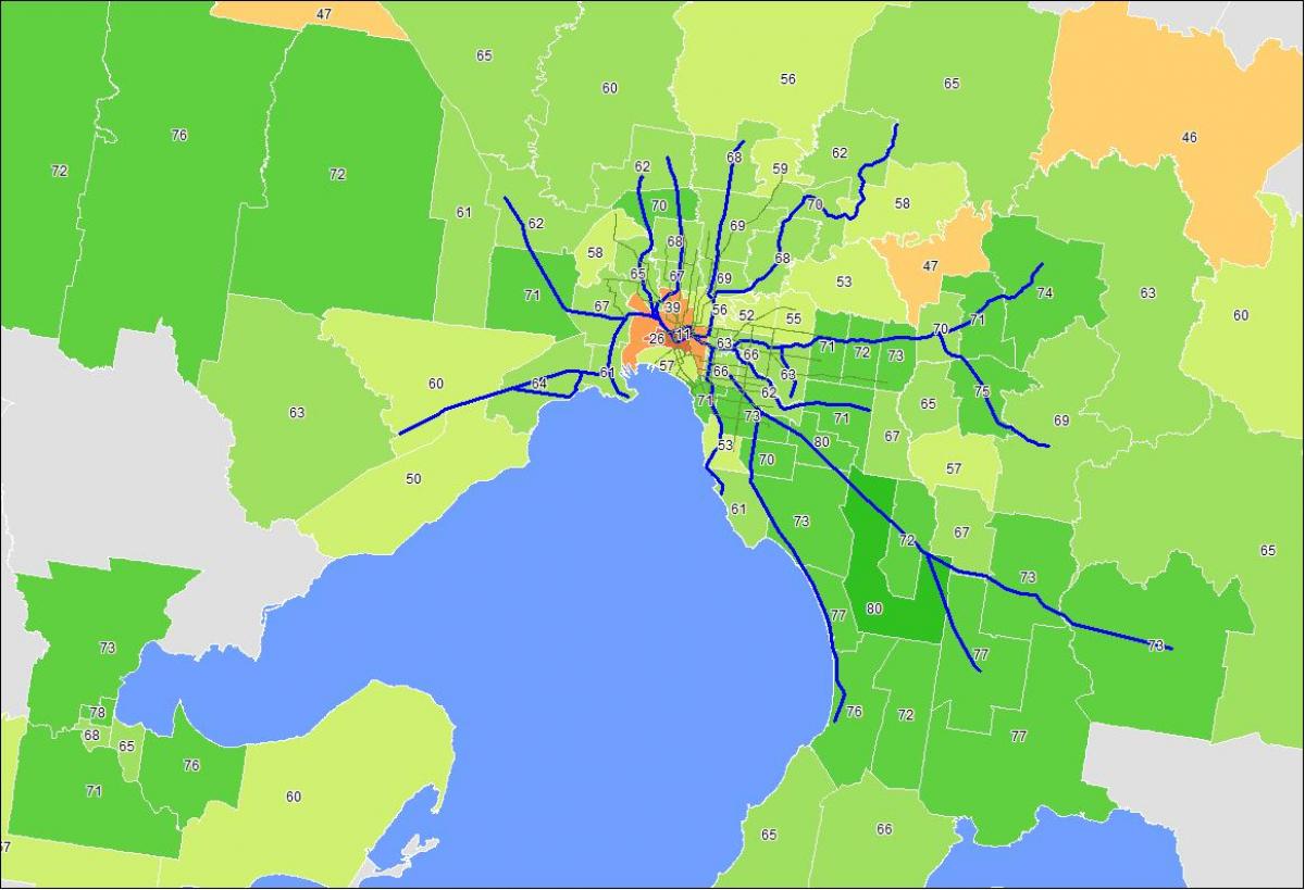 harta e Melburn cbd