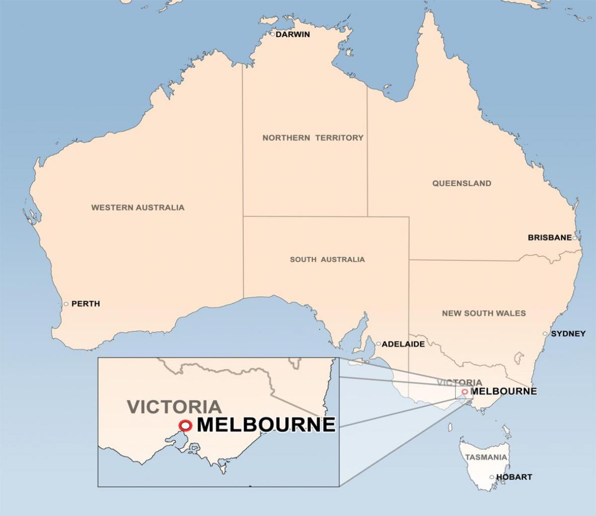 harta e Melburn Australi