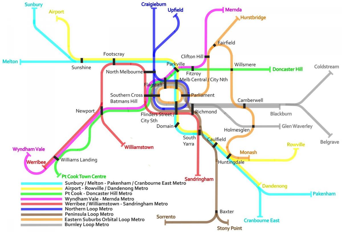 metro, tren hartë Melburn
