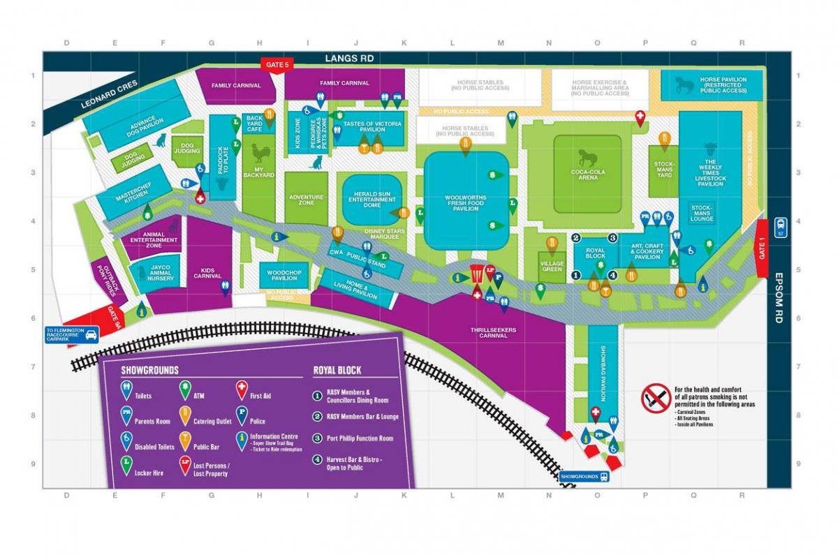 harta e Melburn Showgrounds