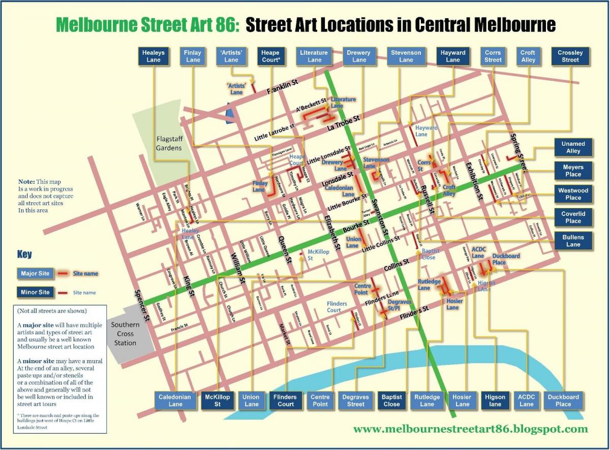 Melburn hartën e rrugës