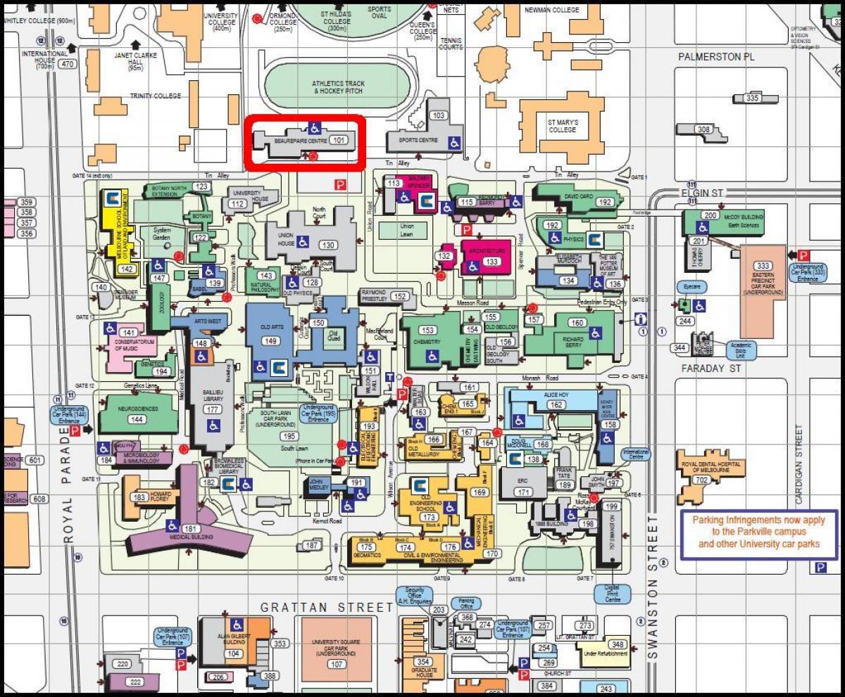 harta e Melburn universitetit
