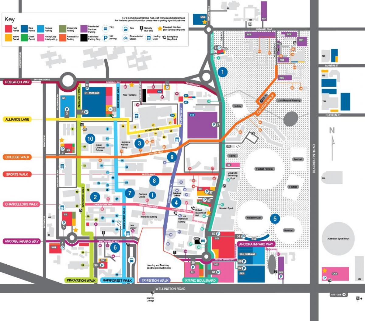 harta e Monash university