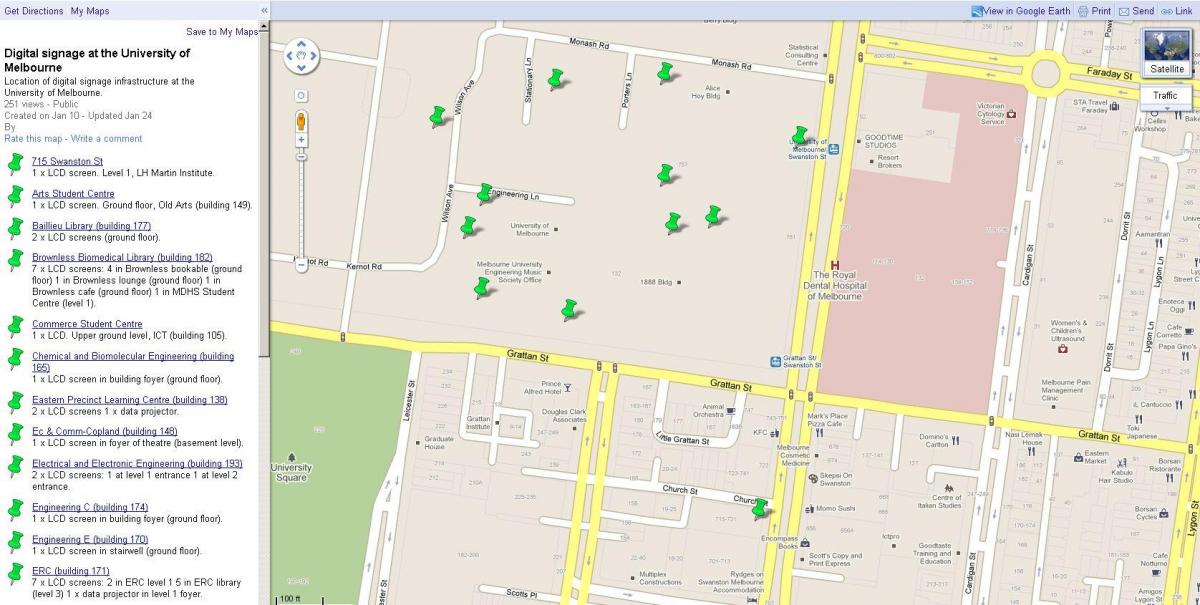 harta e universitetit të Melbourne