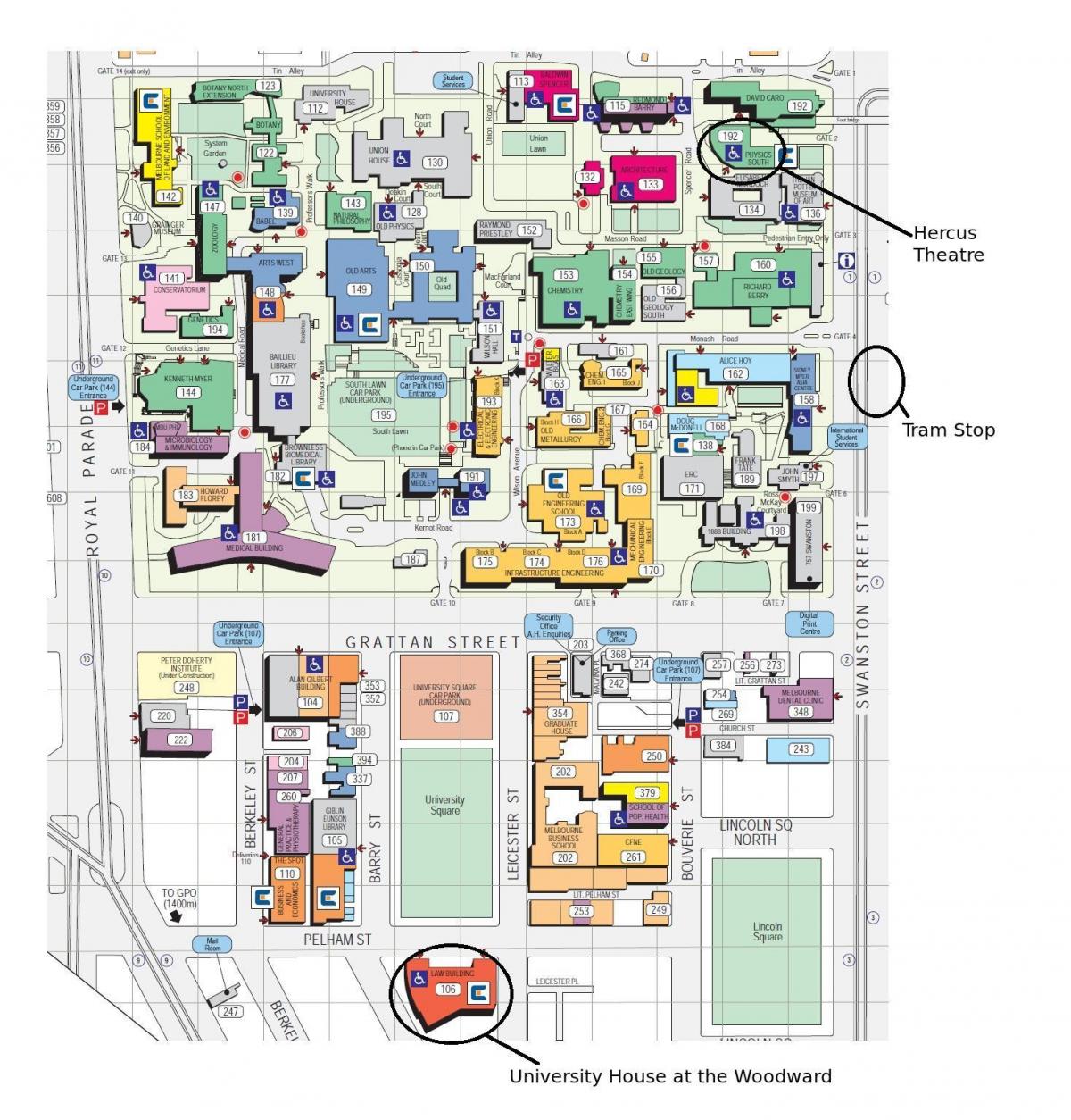 Victoria kampusin e universitetit hartë