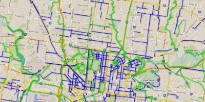 Biçikletë shtigjet e Melburn hartë