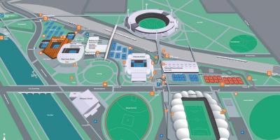 Melburn olimpike park map