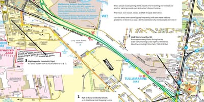 Melburn aeroporti car park map