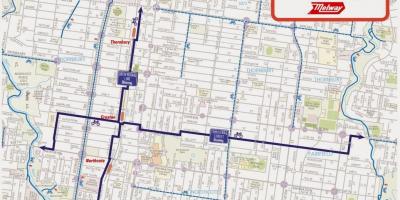 Harta e Melburn biçikletë të ndarë