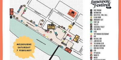 Harta e Melburn laneways