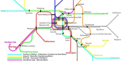 Metro, tren hartë Melburn