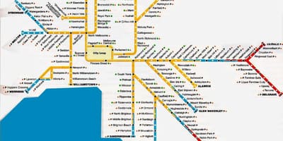 Melburn të zonës metropolitane hartë