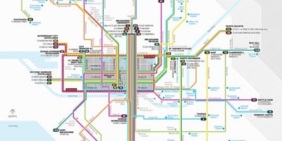 Melburn tramvaj rrjeti harta